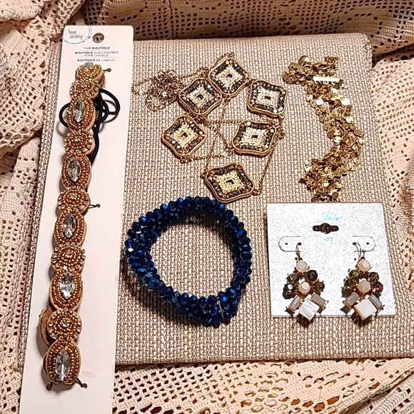 Bling! 16-Item J.Crew, Baublebar, Stella & Dot-Rhinestone & Pearl Jewelry Bundle - Picture 14 of 16